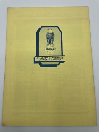 The Case Tractors Advertising Brochure Pamphlet vintage J.  I.  Case Co.  PB 2