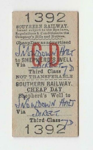 Railway Ticket Sr Shepherd 