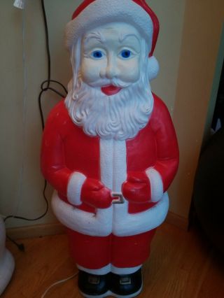 40” Vintage Union Products Santa Blow Mold Pre Owned Great