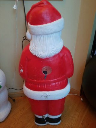 40” Vintage Union Products Santa Blow Mold Pre Owned Great 3