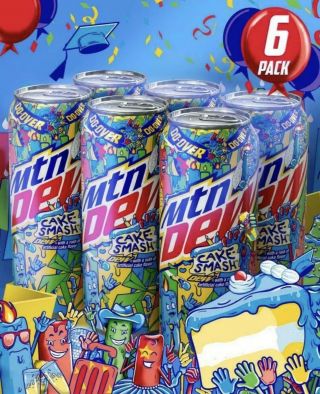 Mountain Dew Cake Smash 6 Pack Limited Edition Mtn Dew Rare In Hand