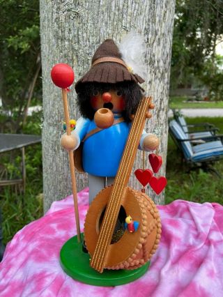 Steinbach German Made Smoker Music Box Hearts And Banjo Birds Lovely