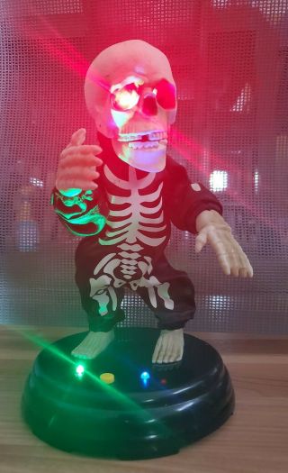 Gemmy Groovin Ghoul Dancing Skeleton Grave Raver Livin’La Vida Loca Not 3
