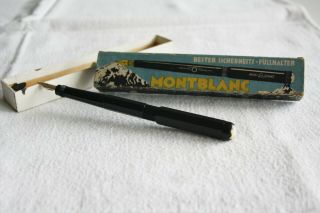 MONTBLANC Safety No.  4 Octagonal Heart Hole ERROR STAMP Nib 1920 ' s Fountain Pen 3