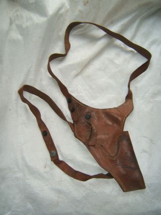 Ww2 Wwii Us U.  S.  Army Leather Shoulder Holster Vtg Old Vet Private Purchase
