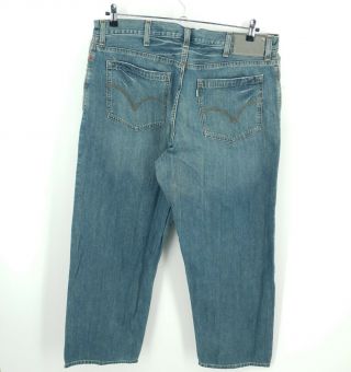 Vintage Levis Mens 38 X 32 Silvertab Baggy 100 Cotton Medium Wash Denim Jeans
