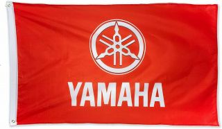 Yamaha Racing Flag Motorcycle Huge Garage Flag Banner 3 X 5 Feet Man Cave Decor