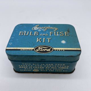 Vintage Ford Emergency Bulb And Fuse Kit Tin Please Read Tin Only Empty Tin Rare