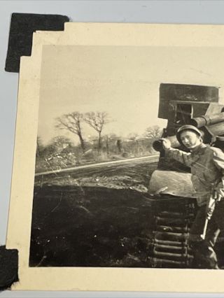 WWII Photo US German Tank Hummel Howitzer Armor Ko’d Captured Album Picture 2