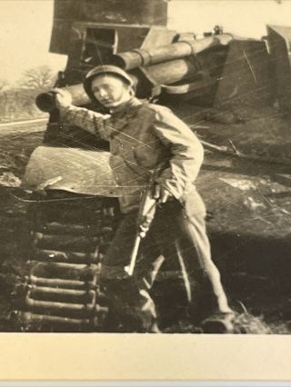 WWII Photo US German Tank Hummel Howitzer Armor Ko’d Captured Album Picture 3