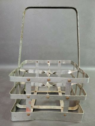 Vintage Metal Wire 4 Milk Bottle Carrier