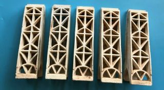 Set Of 5 Vintage Dearborn Radiant Ceramic Heater Grates Insert Brick 8 " Tall
