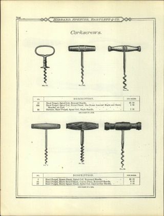 1895 Paper Ad 5 Pg Vintage Antique Corkscrews Hand Forged Clough 