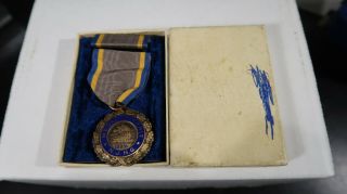 Wwii Era Jersey National Guard 100 Duty Medal Boxed