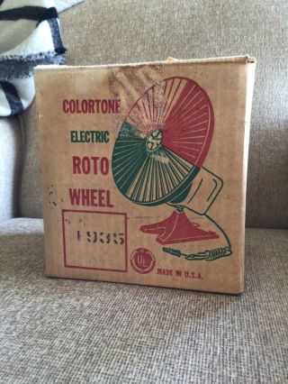 Vintage Snapit Colortone Electric Roto - Wheel For Aluminum Christmas Trees
