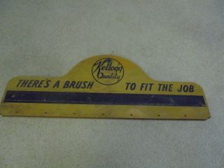 Vintage Kellogg Paint Brush Display Board Sign