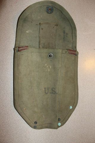 Wwii Ww2 Us Army Military M1943 Folding Shovel E - Tool Cover 1944 Dated