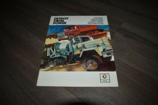 Detroit Diesel 71 & 92 Heavy Duty Engine For Dump & Mixer Truck Brochure 1979
