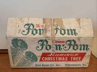 The Sparkler Aluminum Christmas Tree - Star Band Co. ,  Vintage Pom Pom 4 Ft.  Tall