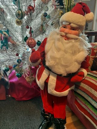 Rare Close To 3.  5 Foot Tall Vintage Harold Gale Santa Clause Vintage Christmas