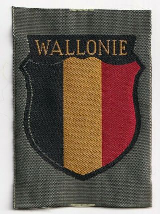 German World War Ii Waffen Elite Wallonie Foreign Volunteer Sleeve Shield