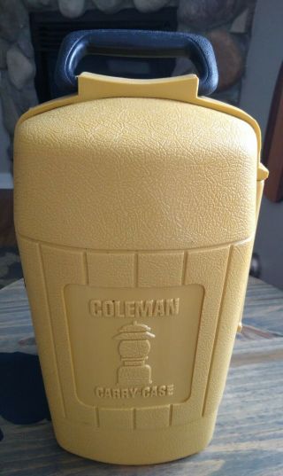 Vintage 1980 Coleman Lantern Clam Shell Model 220,  228,  275 Yellow Carry Case
