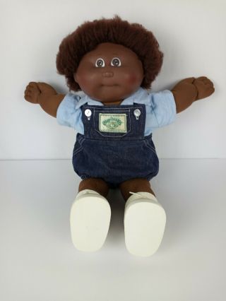 African American Boy Cabbage Patch Kid Boy With Clothing 1982 With Fuzzy Hair