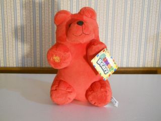 Gummy Bear Candy Promo Plush Stuffed Red 2004 Street Players Holding Tags