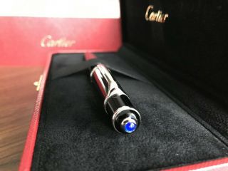 Cartier Diabolo Black Composite Palladium Finish Ballpoint Pen - St180010 W/box