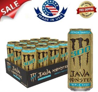 Monster Energy Java 300 Triple Shot Robust Coffee,  180 Fl Oz,  Pack Of 12