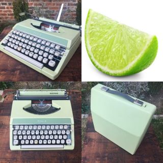 Lime Green Typewriter - Video Review - Royal Mustang (silver - Seiko) - Serviced