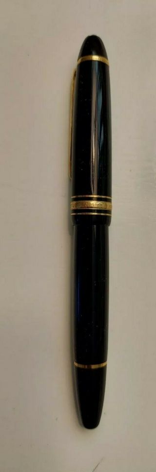 Vintage Black Montblanc Meisterstuck No.  146 14k 585 Fountain Pen With Gold Trim