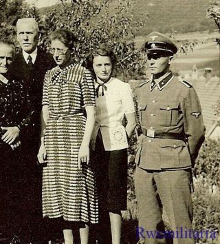 Rare German Elite Waffen Totenkopf Division Unterscharführer W/ Family