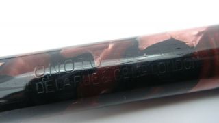 Gorgeous Onoto The Pen,  5601,  Red Marble,  Semi Flex 14k Medium Nib