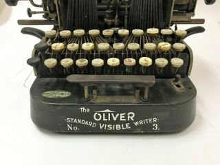 Estate Find 1902 OLIVER NO.  3 STANDARD VISIBLE WRITER BATWING TYPEWRITER 2