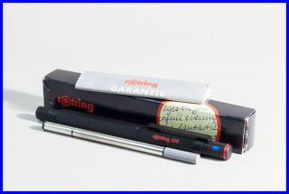 Rotring 600 1st Series Rb Knurled Grip Black Rollerball Pen W Orig.  Box / Nos