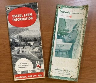 Set Of 2 Vintage Northrup King " Useful Farm Info " Booklets - Seed & Crop Guides