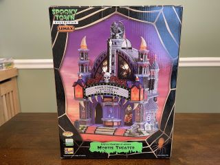 Rare Retired Lemax Spooky Town Mortis Theater Halloween Village
