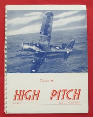 Ww2 Aaf Enid Army Air Field High Pitch Class 43 - H Flight Cadet Training Yearbook