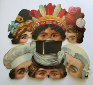 Set Of 6 Paper Victorian Half Masks By H & P England Victoria & Albert Museum