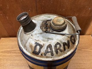 VINTAGE SUNOCO 5 GALLON OIL CAN W/CAP & SPOUT - Personalized By The User 3