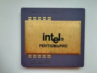 Intel Pentium Pro 150mhz Sy010 Kb80521ex150 Vintage Cpu,  Gold