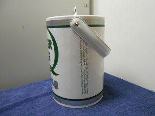 Vintage Quaker State Sterling Oil Can Advertising Ice Bucket with Lid & Handle 2
