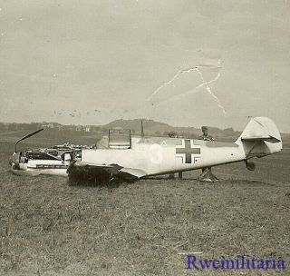 Best Luftwaffe Me - 109 Fighter Plane (white " 3 ") Crash Landed In Field