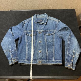 Men’s Calvin Klein Blue Denim Jacket Classic Ck Size L Made In Usa Vintage 90s