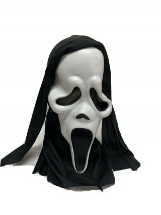 Vintage 90s Scream Ghostface Mask Easter Unlimited Fun World Ghost