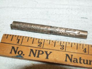 Wahl Fancy Sterling Silver Vest Pocket Fountain Pen (604)