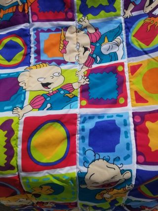 Rugrats Comforter Blanket Nick Viacom Vintage 90s Cartoon Twin Size Rare 3