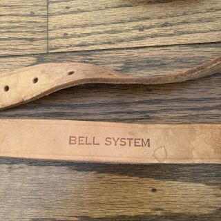 Vtg Bell System Lineman Tool Pouch Leather Co w/belt Large 3