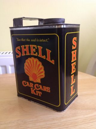 Vintage Shell Car Care Kit Metal Tin;automobilia/petrol Can/oil Can Etc.